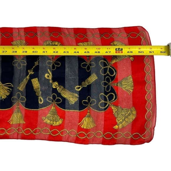 Women’s made In Italy tassel print scarf‎ Light Weight tassel scarf  One Size - Picture 8 of 8